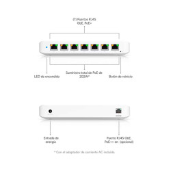 Switch Ubiquiti 8 Puertos USW-ULTRA-210W